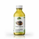 Pansar Essential 100% pure, organic, cold-pressed Poppy Seeds Oil (Rogan Khaskhas) in a glass bottle.